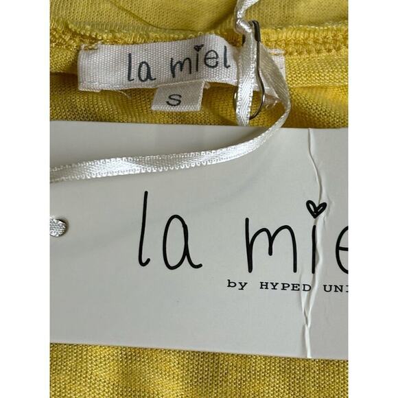 La Miel yellow tunic, small, NWT,  bright, oversized, everyday, layering - Picture 4 of 5